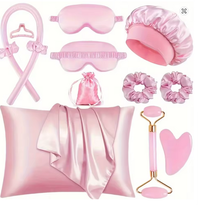 Complete Kit Curl Care rosado con accesorios